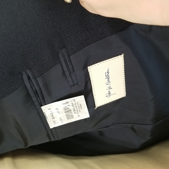 JOHN W. Nordstrom 44R Sport Coat Loro Pianna Italy 100% Cashmere Navy Two Button - Picture 17 of 17